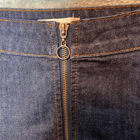 Altard State Women Y2K Bratz Dark Wash Zip Front A Line Mini Denim Skirt XS - Picture 4 of 10